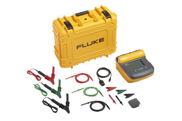 Fluke 1550C 5 kV Insulation Tester Kit – hard case, heavy duty leads, ir3000 FC wireless data connector